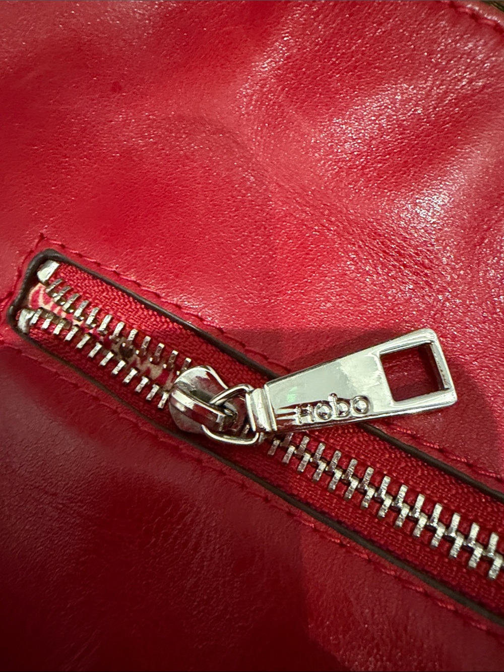 HOBO brandWomen's Red Leather Shoulder Bag - Classic Hobo - Picture 2 of 9